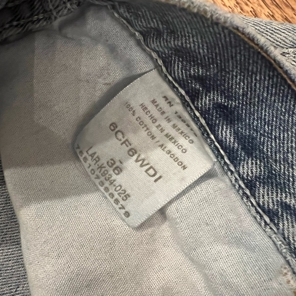 Men’s distressed wrangler denim short 90s 36 - Picture 6 of 9